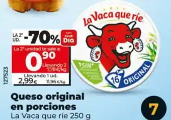 Maxi Dia LA VACA QUE RIE Queso original en porciones oferta
