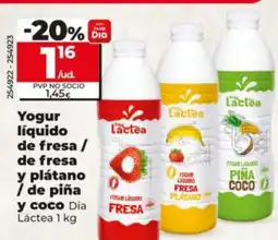 Maxi Dia Yogur líquido de fresa / de fresa y plátano / de piña y coco oferta