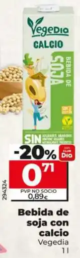 Maxi Dia VEGEDIA Bebida de soja con calcio oferta