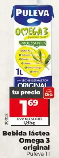 Maxi Dia PULEVA Bebida láctea Omega 3 original oferta