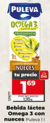 Maxi Dia PULEVA Bebida láctea Omega 3 con nueces oferta
