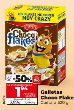Maxi Dia CUETARA Galletas Choco Flakes oferta