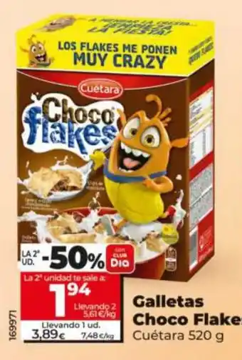 Maxi Dia CUETARA Galletas Choco Flakes oferta