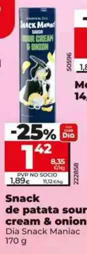 Maxi Dia Snack de patata sour cream & onion oferta