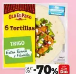 Maxi Dia OLD EL PASO Tortillas de harina de trigo oferta