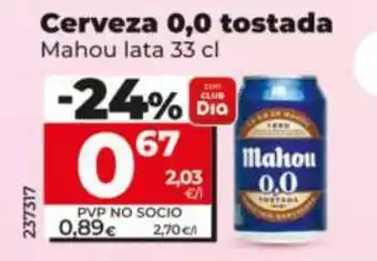 Maxi Dia MAHOU Cerveza 0,0 tostada oferta