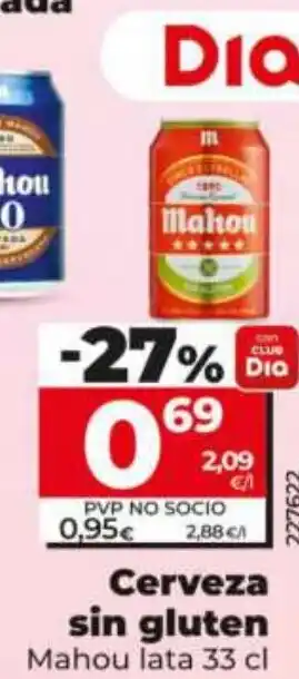 Maxi Dia MAHOU Cerveza sin gluten oferta