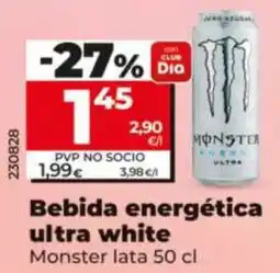 Maxi Dia MONSTER Bebida energética ultra white oferta
