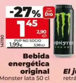 Maxi Dia MONSTER Bebida energética original oferta