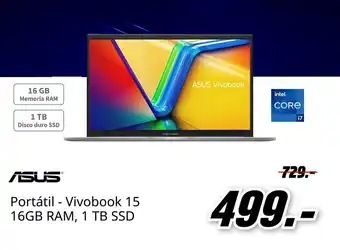 MediaMarkt ASUS Portátil Vivobook 15 16GB RAM, 1 TB SSD oferta
