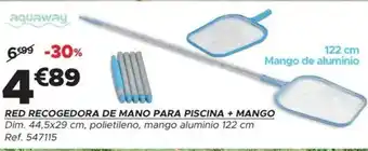 GiFi Red recogedora de mano para piscina + mango oferta