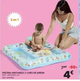 GiFi Piscina hinchable y cubo de arena oferta