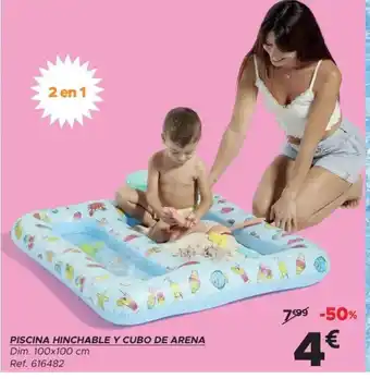 GiFi Piscina hinchable y cubo de arena oferta