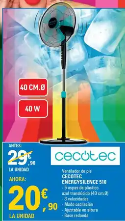 E.Leclerc CECOTEC Ventilador de pie oferta