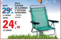 E.Leclerc Silla playera de aluminio y textiline oferta