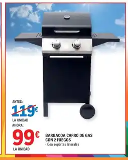 E.Leclerc Barbacoa carro de gas con 2 fuegos oferta