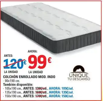 E.Leclerc Colchón enrollado mod. indo oferta
