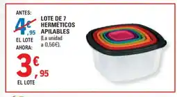 E.Leclerc Lote de 7 herméticos apilables oferta