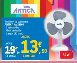 E.Leclerc ARTICA Ventilador de sobremesa oferta