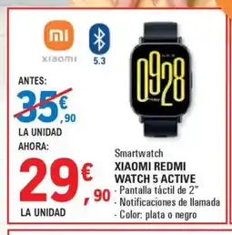 E.Leclerc XIAOMI REDMI WATCH 5 ACTIVE Smartwatch oferta