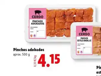Lidl Pinchos adobados oferta