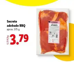 Lidl Secreto adobado BBQ oferta