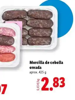 Lidl Morcilla de cebolla oreada oferta