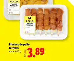 Lidl Pinchos de pollo Teriyaki oferta