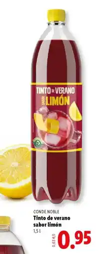 Lidl CONDE NOBLE Tinto de verano sabor limón oferta