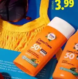 Lidl CIEN SUN Leche solar mini FPS 50+ oferta