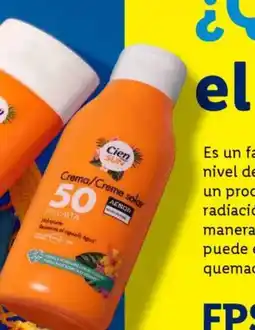 Lidl CIEN SUN Sun leche solar FPS50 oferta