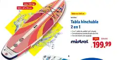 Lidl MISTRAL Tabla hinchable 2 en 1 oferta