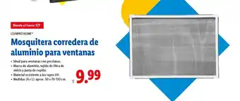 Lidl LIVARNO HOME Mosquitera corredera de aluminio para ventanas oferta
