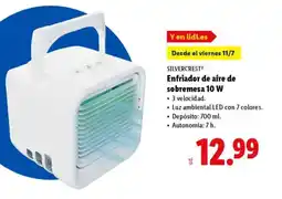 Lidl SILVERCREST Enfriador de aire de sobremesa 10 W oferta