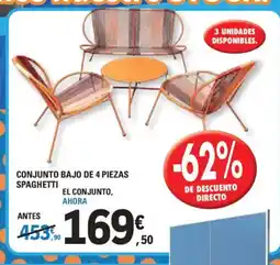 E.Leclerc Conjunto bajo de 4 piezas spaghetti oferta