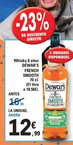 E.Leclerc DEWAR'S FRENCH SMOOTH Whisky 8 años oferta