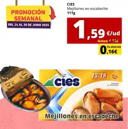 Tu Trébol Hipermercados CIES Mejillones en escabeche oferta