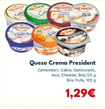 Cash Unide PRESIDENT Queso Crema oferta