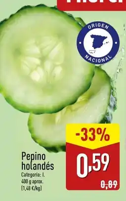 ALDI Pepino holandés oferta