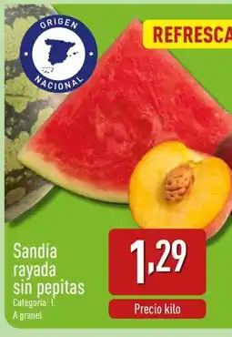ALDI Sandía rayada sin pepitas oferta