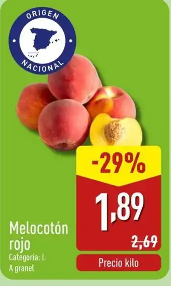ALDI Melocotón rojo oferta