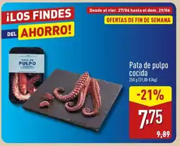ALDI Pata de pulpo cocida oferta