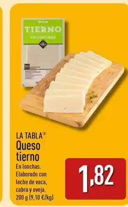ALDI LA TABLA Queso tierno oferta