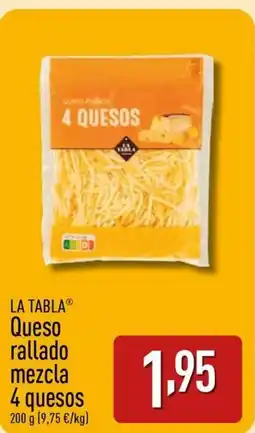 ALDI LA TABLA Queso rallado mezcla oferta