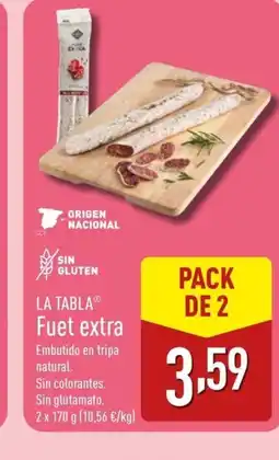 ALDI LA TABLA Fuet extra oferta