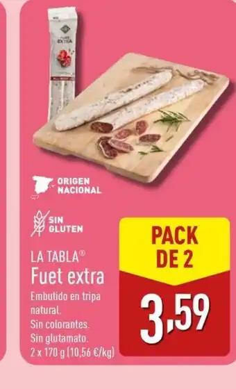 ALDI LA TABLA Fuet extra oferta