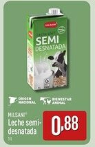 ALDI MILSANI Leche semi- desnatada oferta