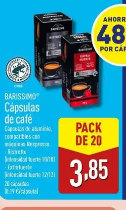 ALDI BARISSIMO Cápsulas de café oferta