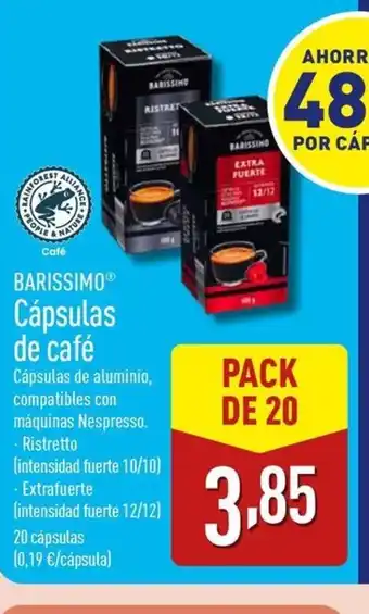 ALDI BARISSIMO Cápsulas de café oferta