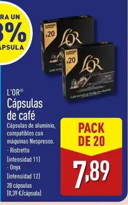 ALDI L'OR Cápsulas de café oferta